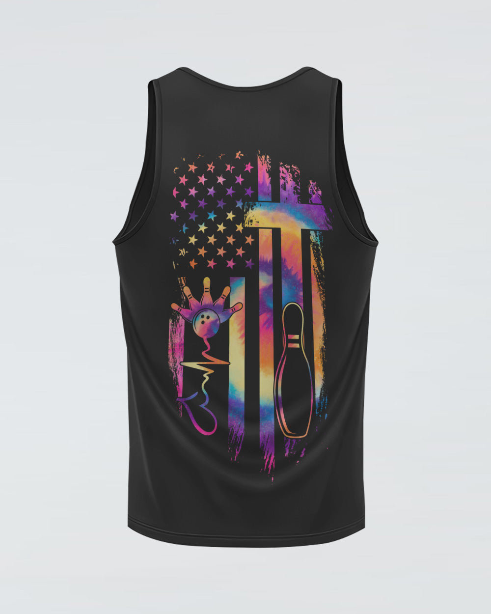 Faith Bowling Tie Dye Flag Women's Christian Tanks