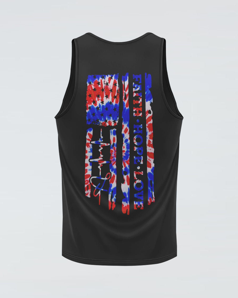 Faith Hope Love Tie Dye Flag Women's Christian Tanks