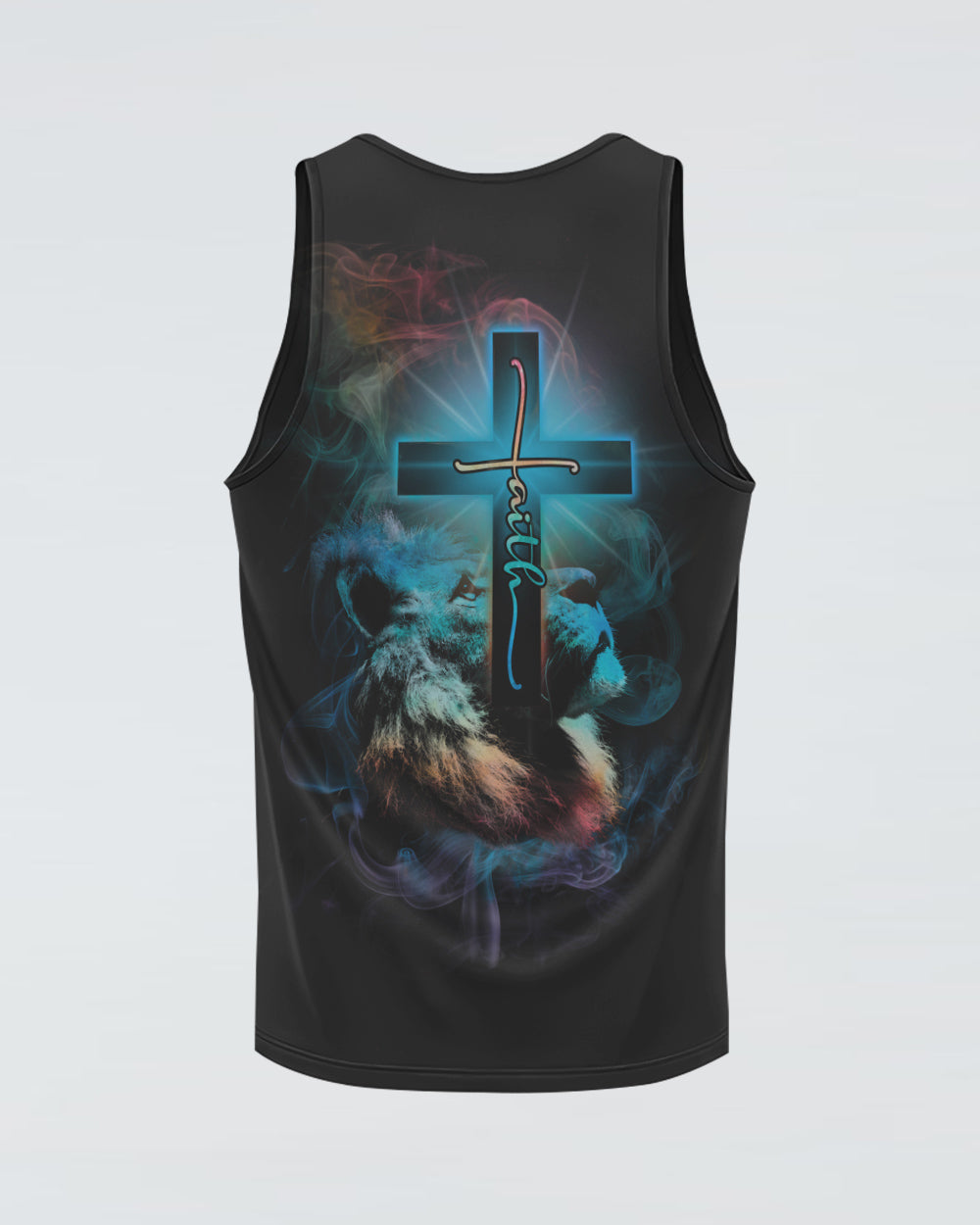 Way Maker Miracle Worker Lion Cross Smoke Women's Christian Tanks