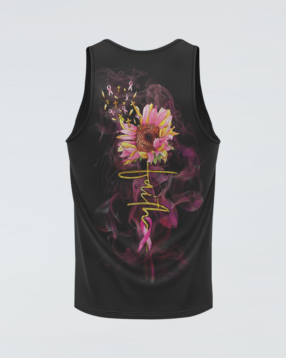 Faith Sunflower Smoke Ribbon Women's Christian Tanks