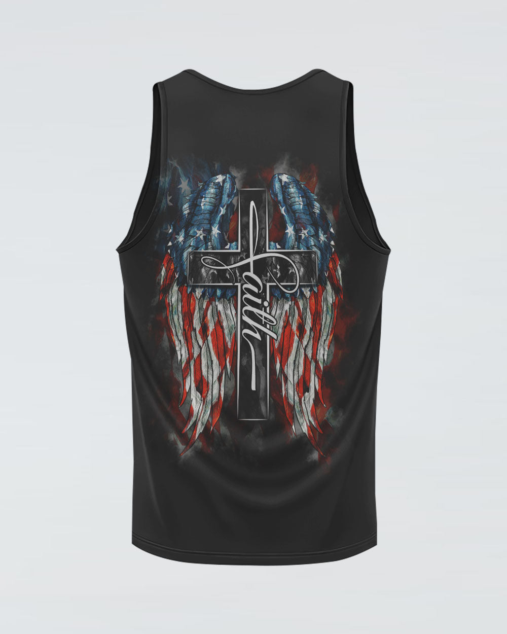 Flag Faith Wings Cross Women's Christian Tanks
