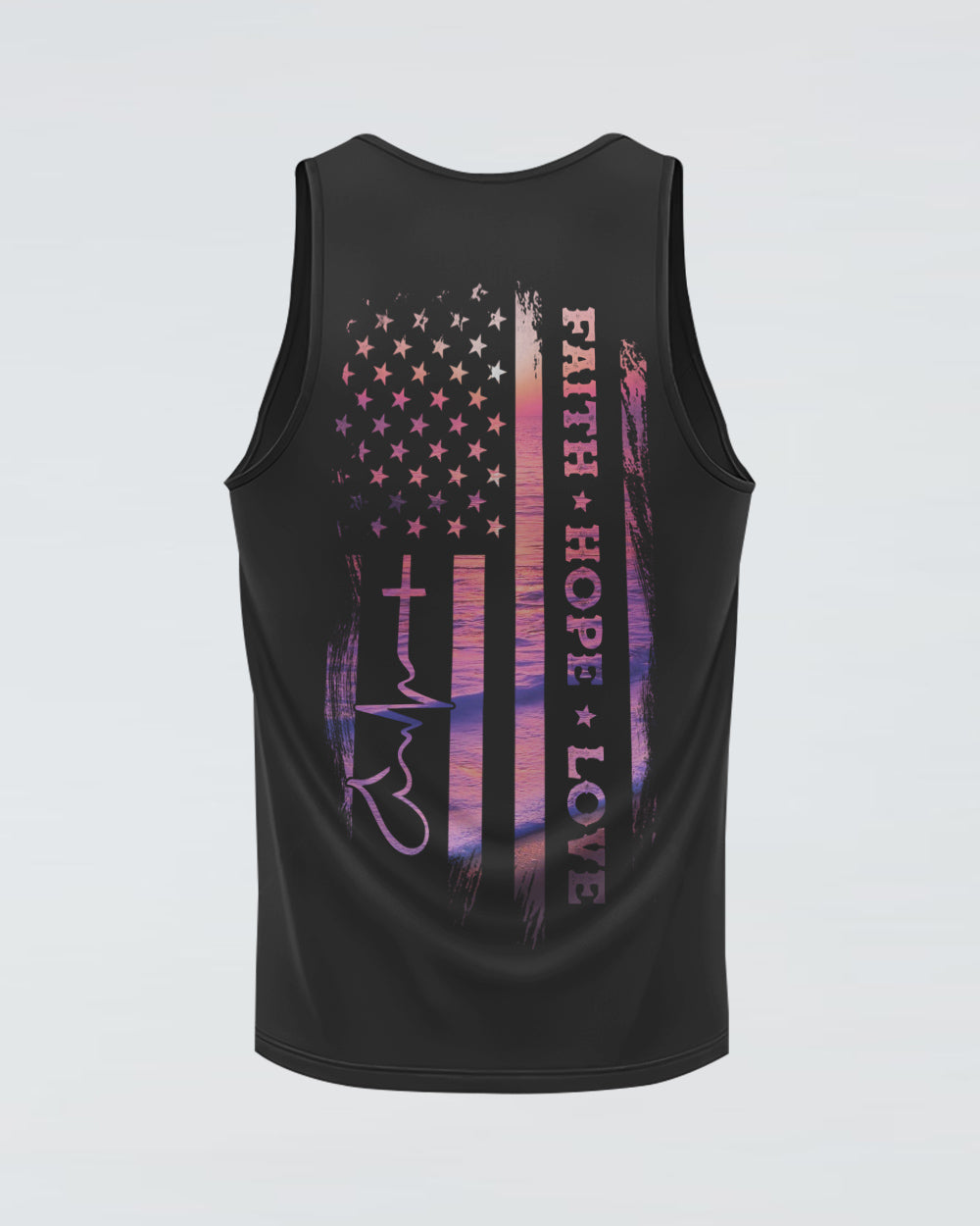 Faith Hope Love Beach Flag Women's Christian Tanks