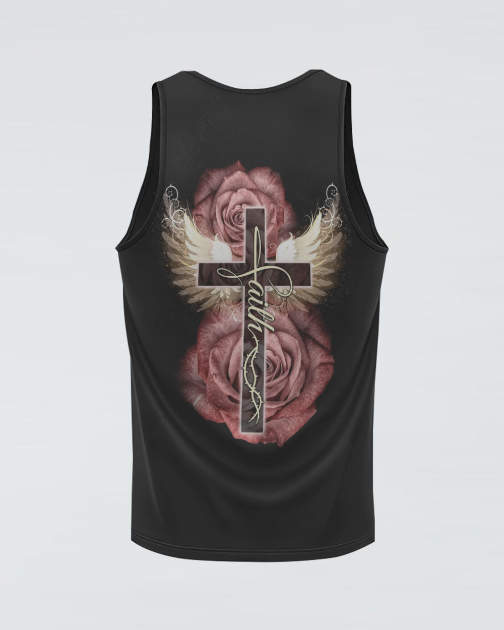 Rose Wings Cross Light Women's Christian Tanks