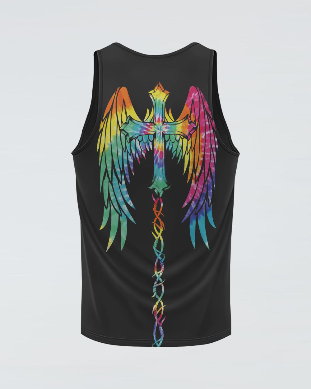 Faith Wings Cross Tie Dye Women's Christian Tanks