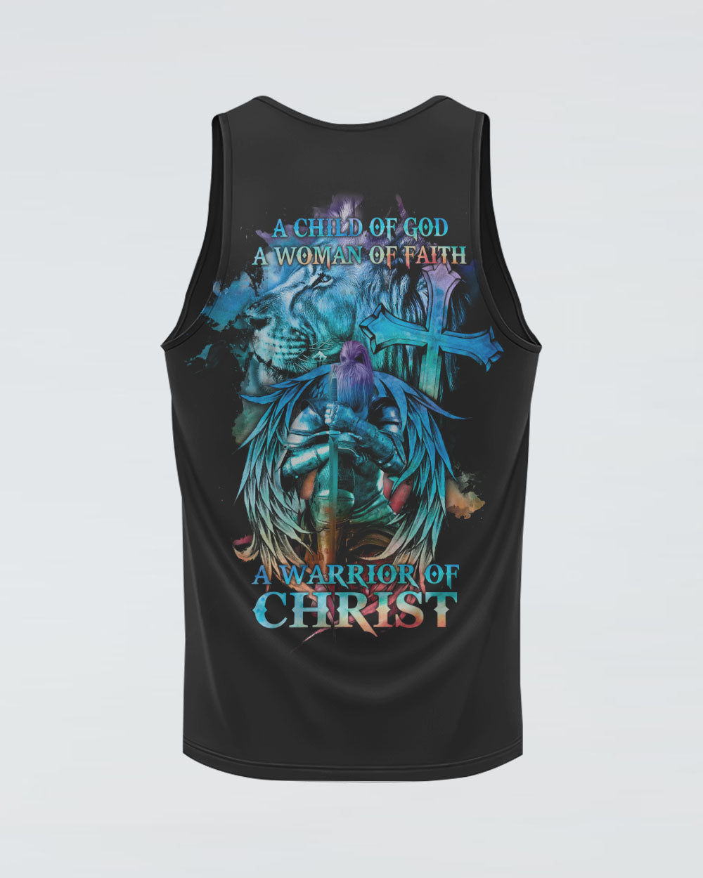 A Child Of God A Woman Of Faith Lion Warrior Women's Christian Tanks