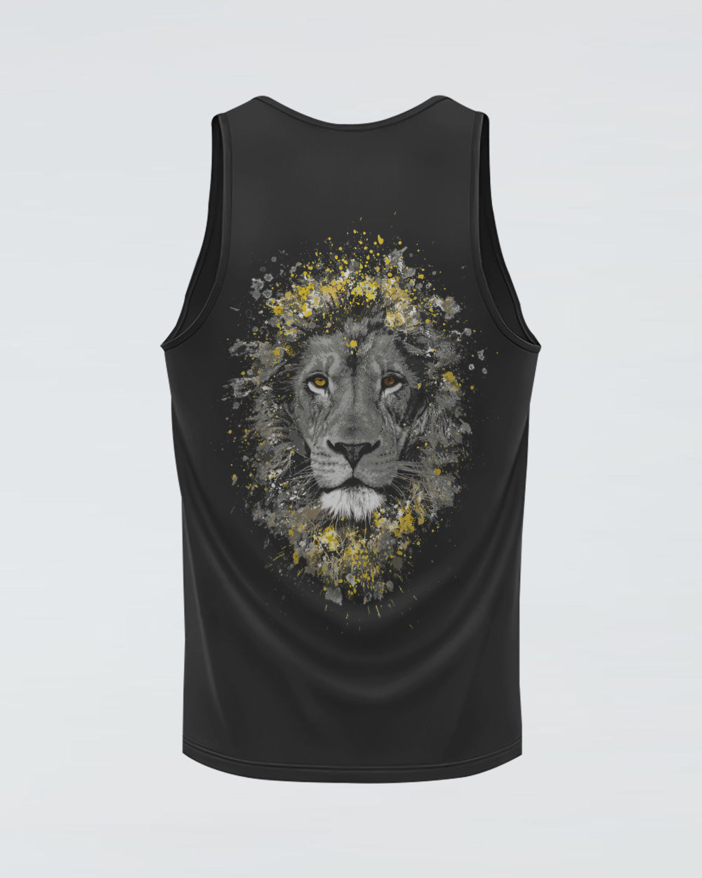 Faith Hope Love Lion Brush Art Men's Christian Tanks