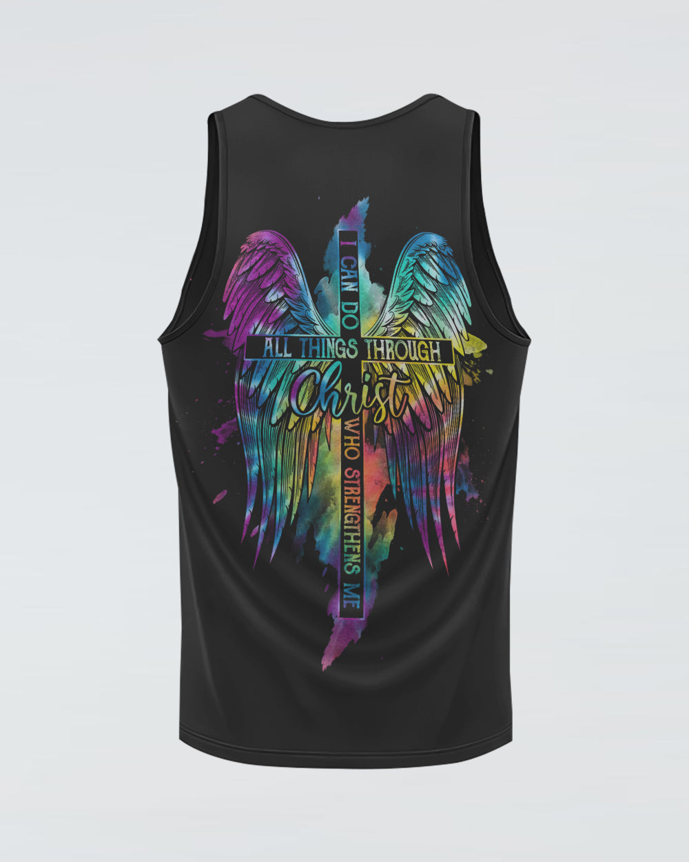 I Can Do All Things Wings Colorful Women's Christian Tanks