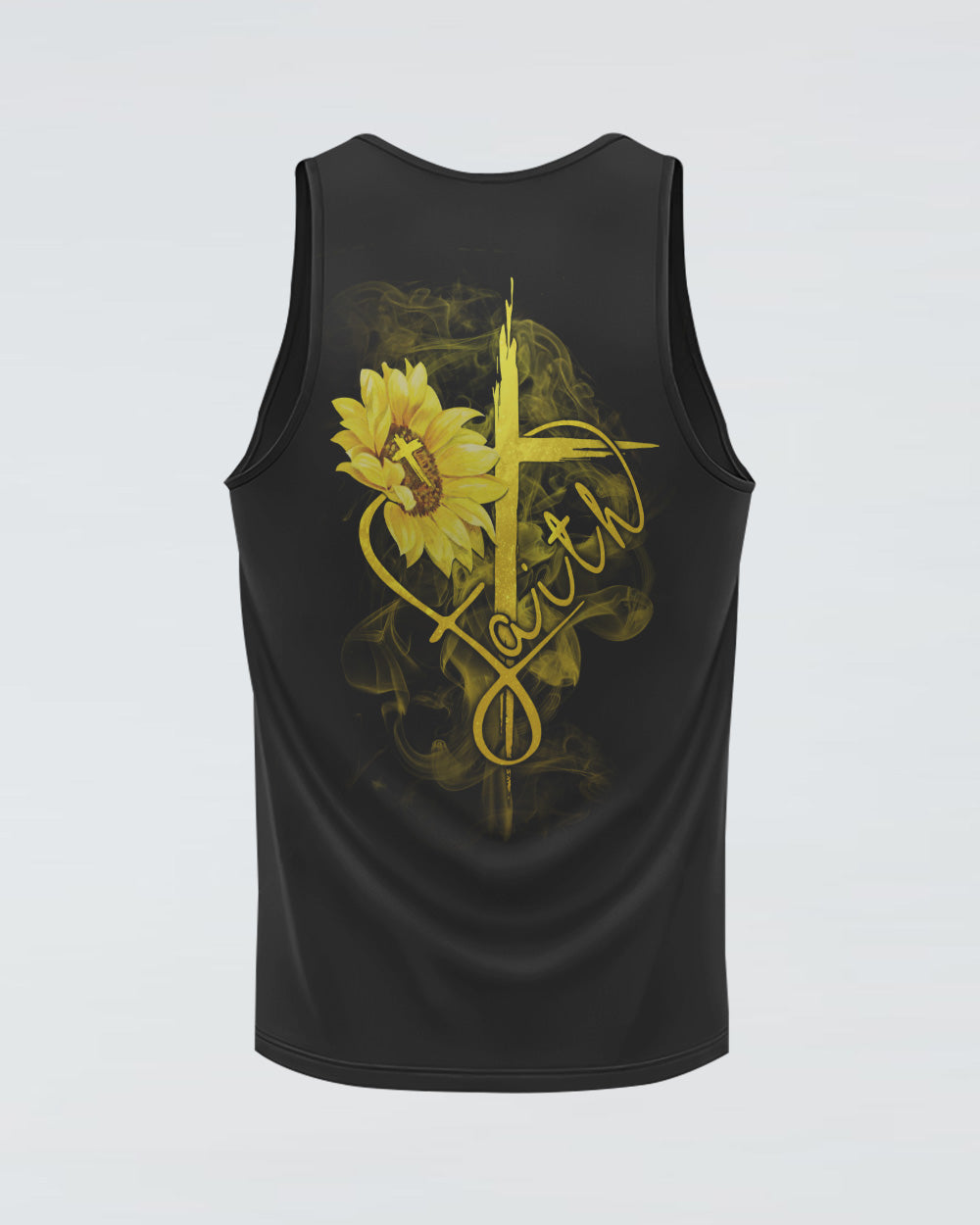 Sunflower Heart Cross Smoke Women's Christian Tanks