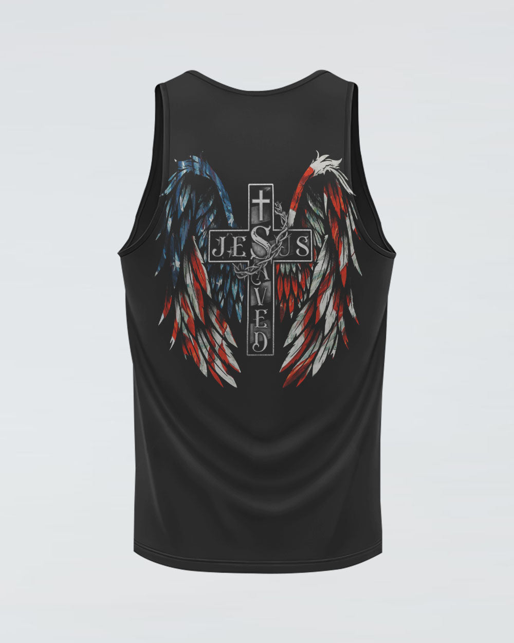 Jesus Saved America Wings Cross Women's Christian Tanks