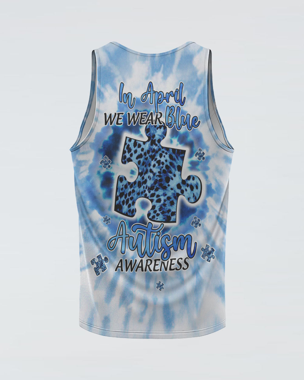 In April We Wear Blue Women's Autism Awareness Tanks
