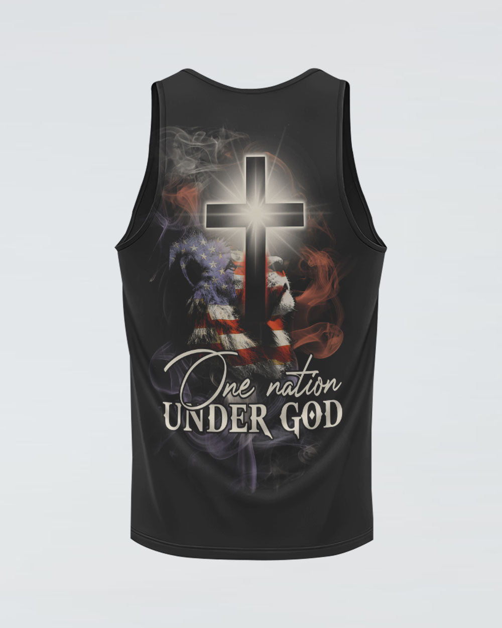 One Nation Under God Lion Light Women's Christian Tanks