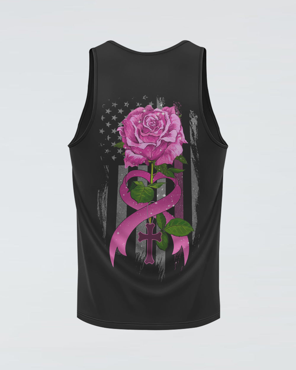 Rose Painting Ribbon Women's Christian Tanks