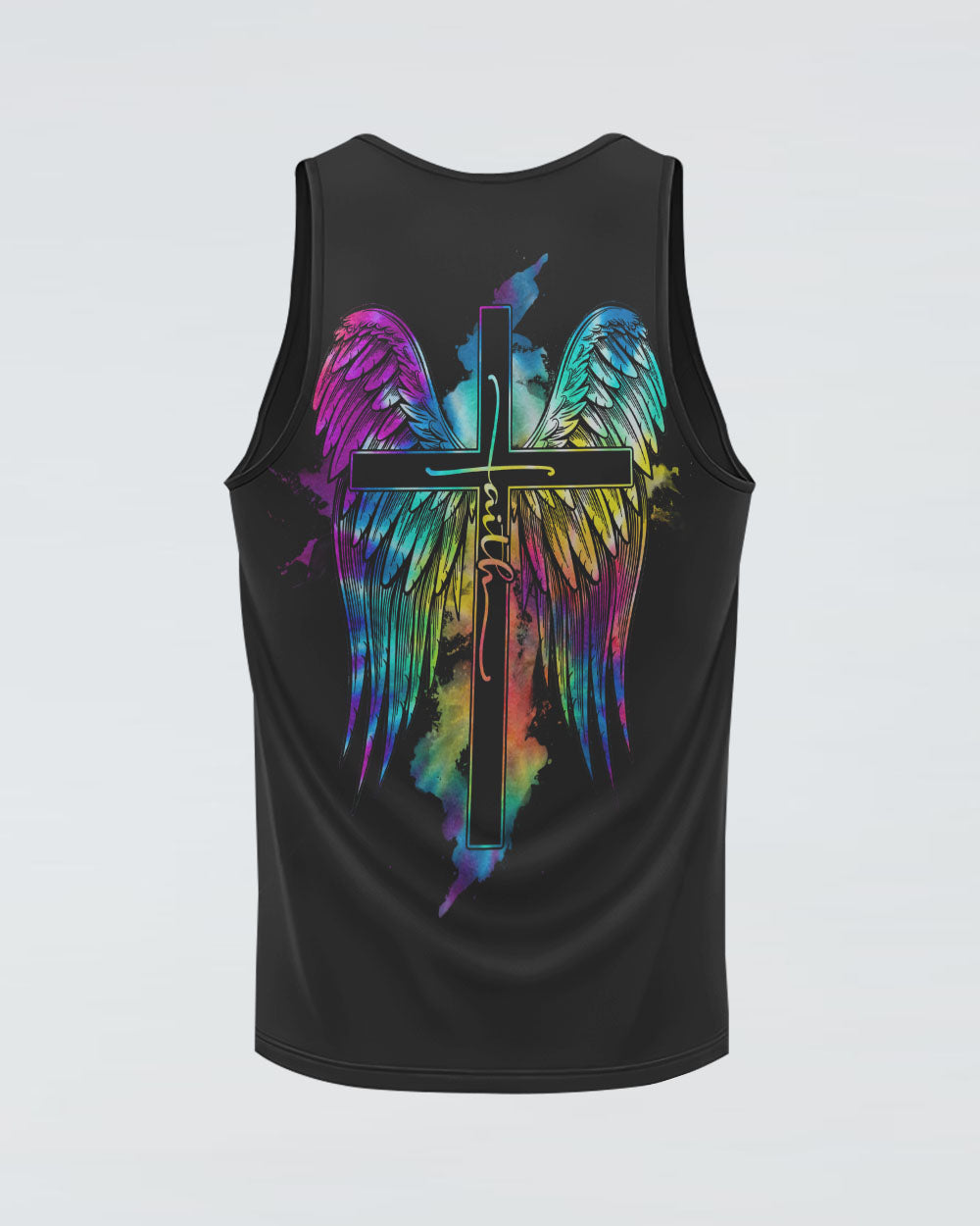 Faith Cross Wings Colorful Women's Christian Tanks