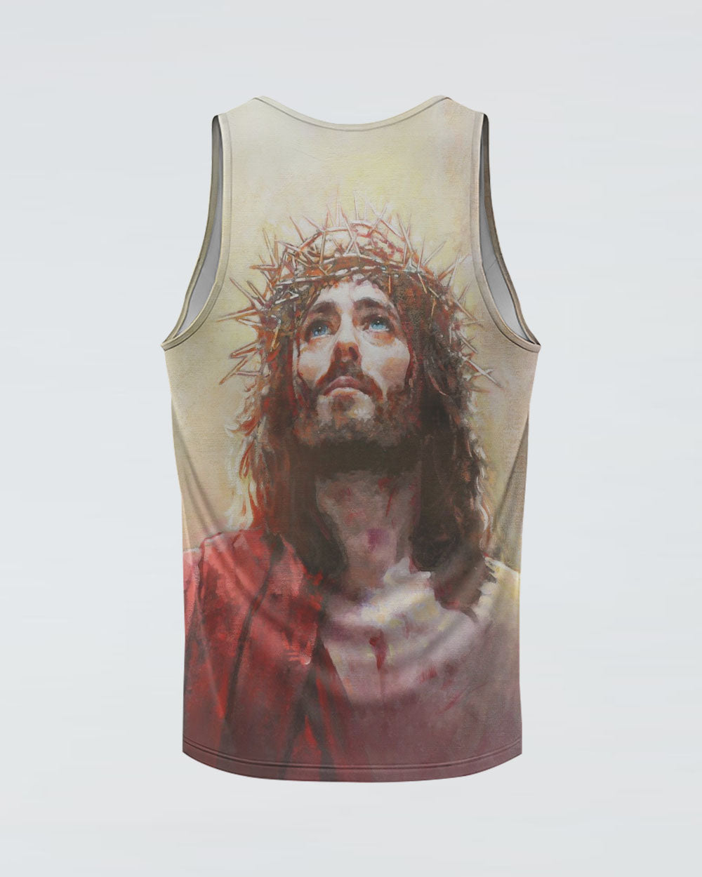 Jesus Watercolor Painting Women's Christian Tanks