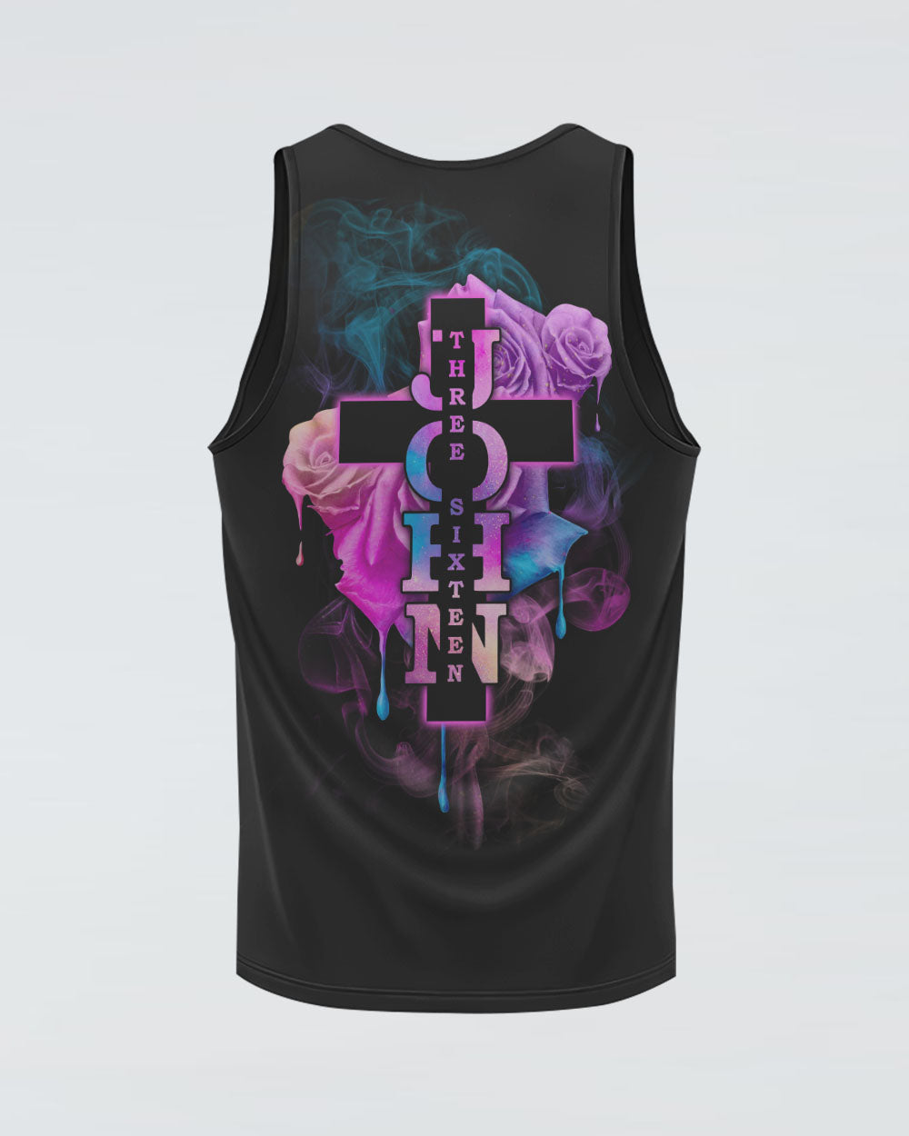 John Three Sixteen Faith Smoke Rose Women's Christian Tanks