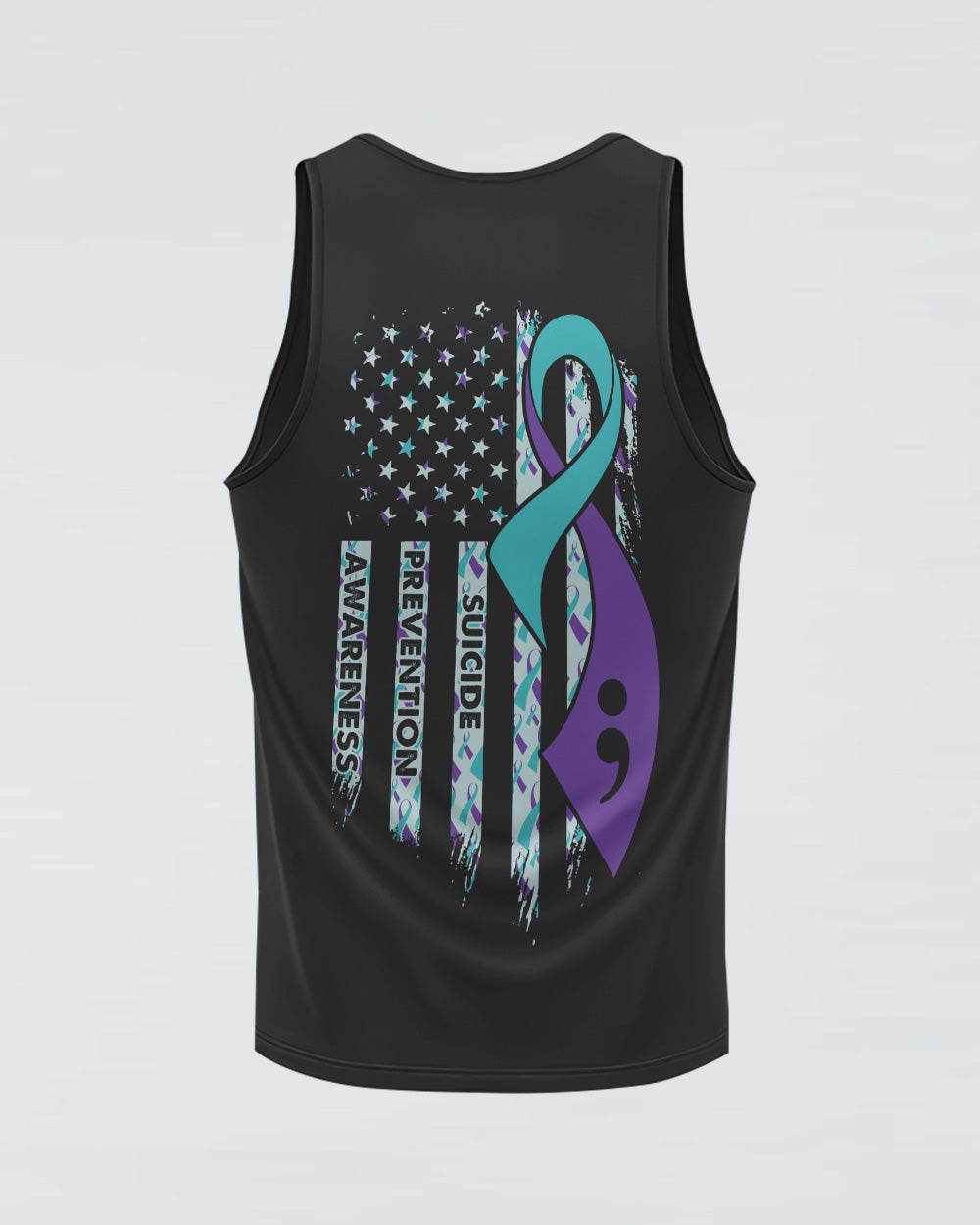 Flag Ribbon Women's Suicide Prevention Awareness Tanks