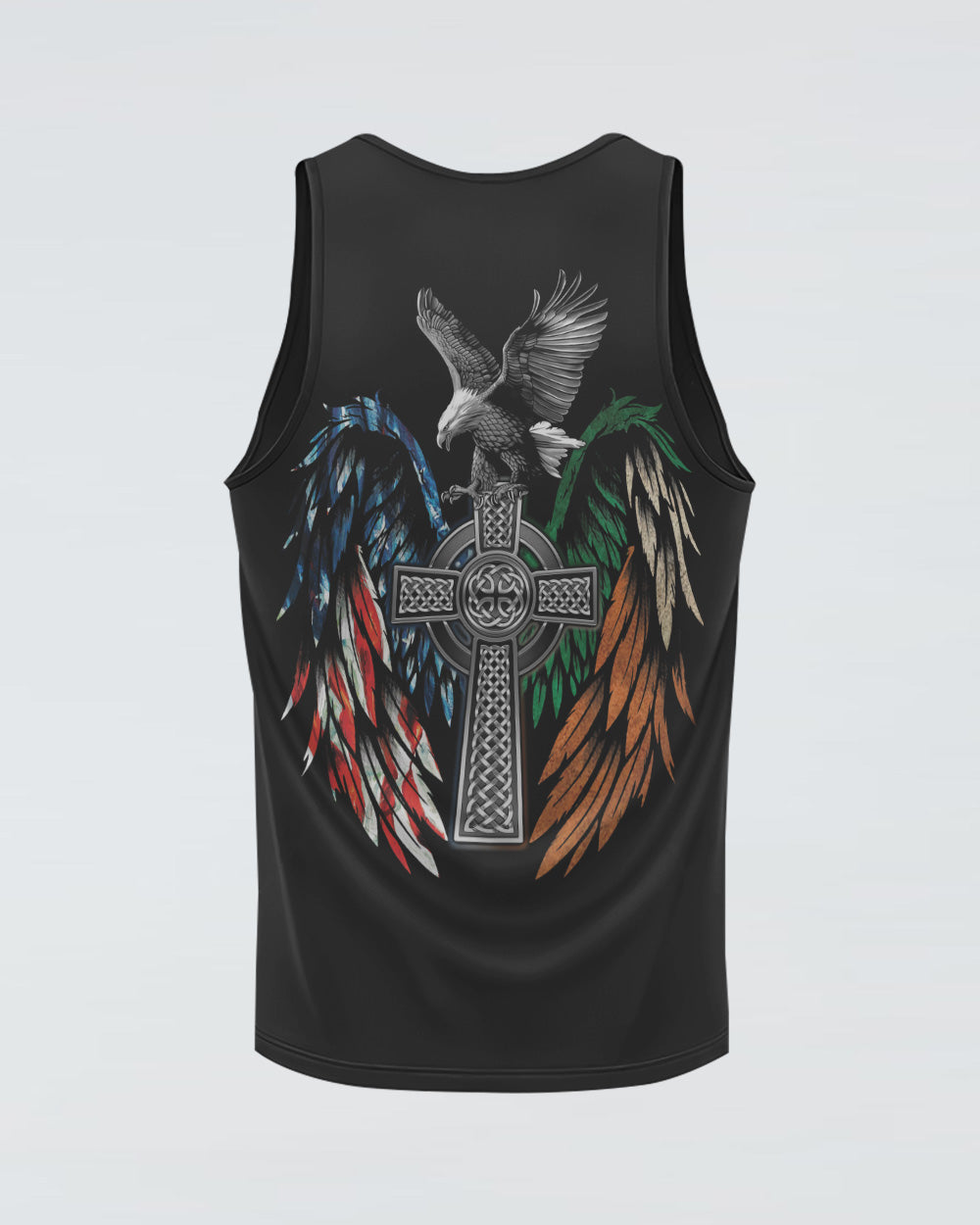 Celtic Cross Wings With Eagle Men's Christian Tanks