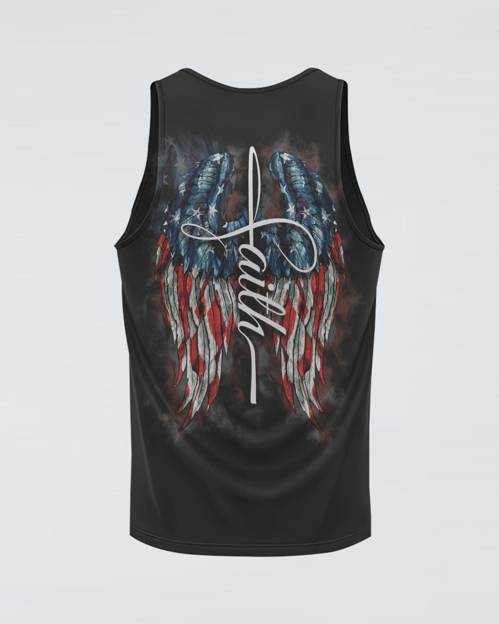 Faith American Watercolor Wings Flag Women's Christian Tanks