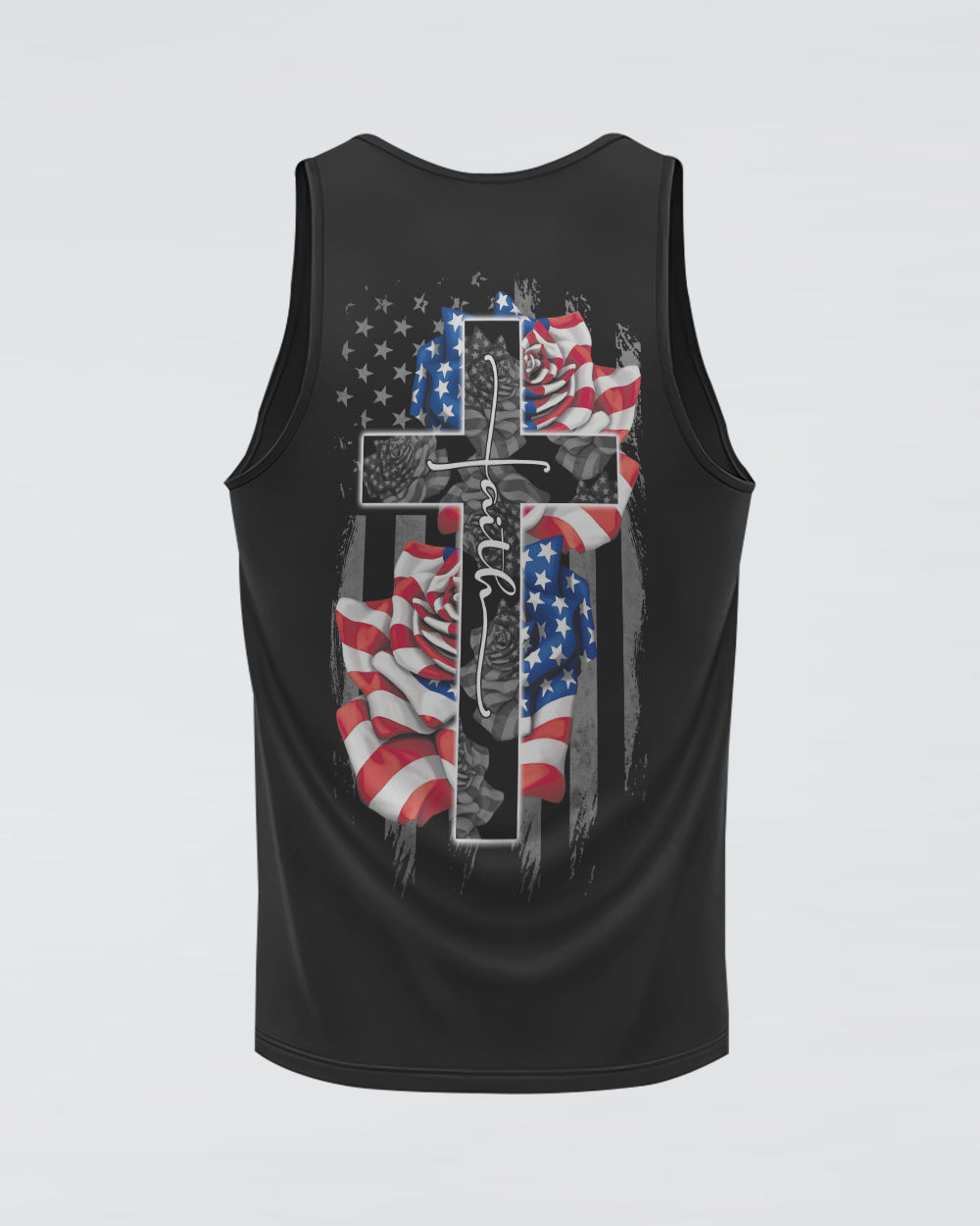 Faith Rose Us Flag Women's Christian Tanks