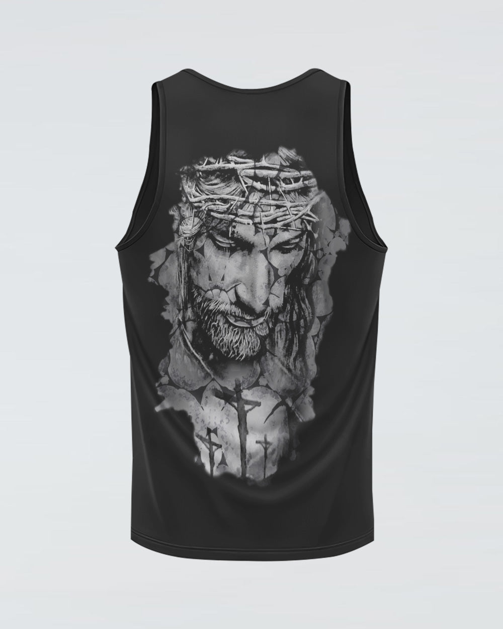 Dad Jesus Black And White Men's Christian Tanks