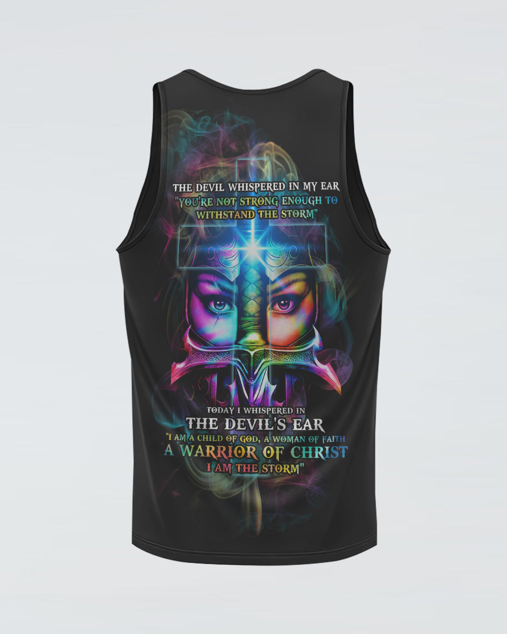 The Devil Whispered A Warrior Of Christ Women's Christian Tanks