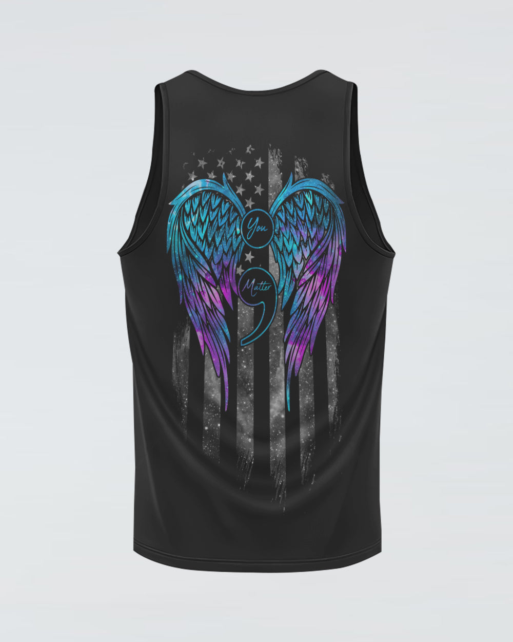 Stay Your Story Is Not Over Flag Wings Women's Suicide Awareness Tanks