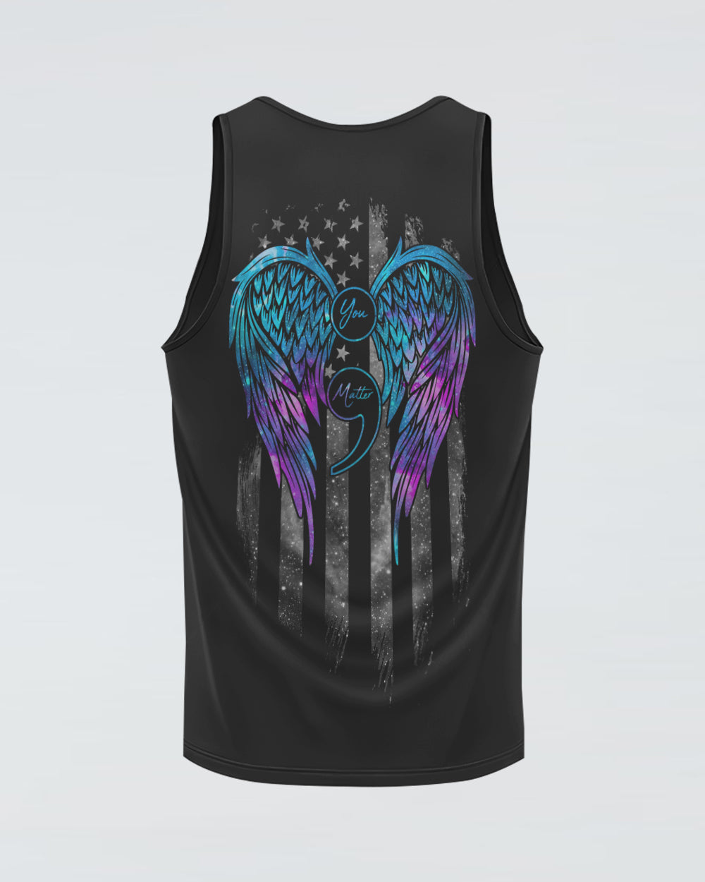 Stay Your Story Is Not Over Flag Wings Women's Suicide Awareness Tanks