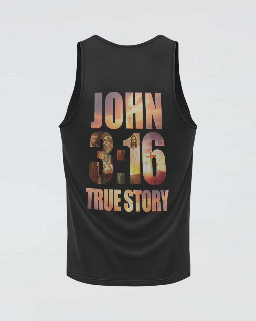 John 3:16 Vintage Jesus Men's Christian Tanks