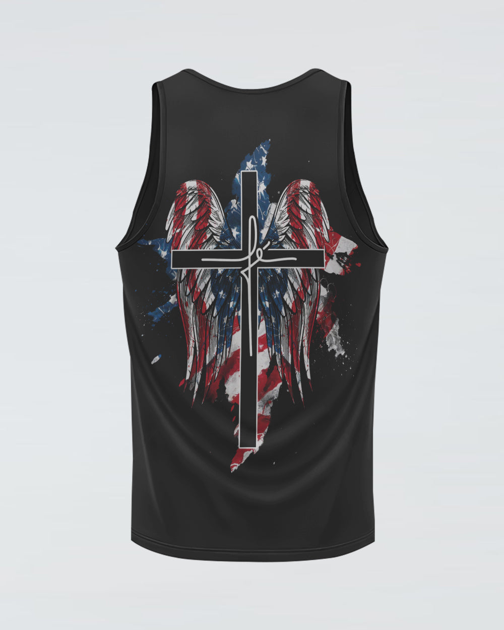 Fe Cross Wings Painting Flag Women's Christian Tanks