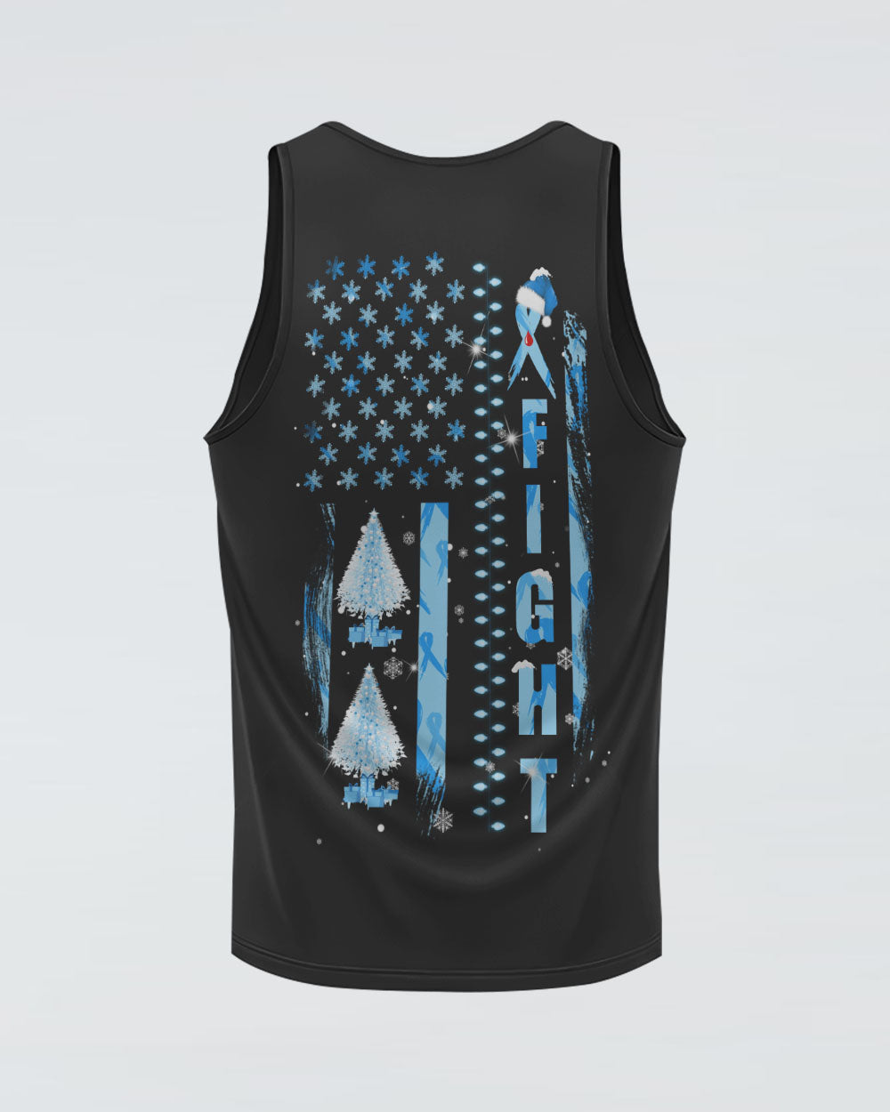 Fight Christmas Flag Women's Diabetes Awareness Tanks