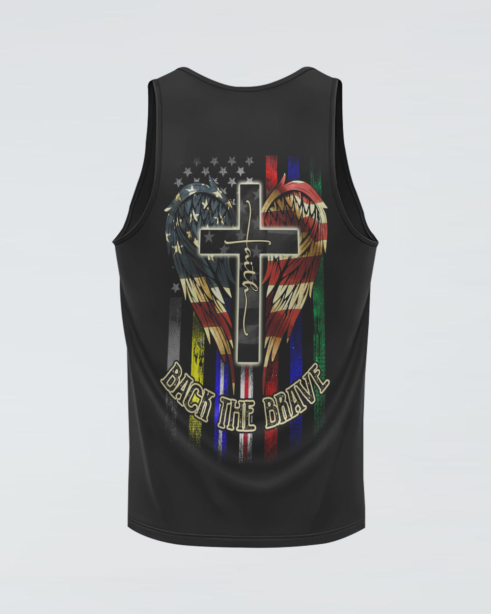 Back The Brave Wings Flag Jobs Women's Christian Tanks