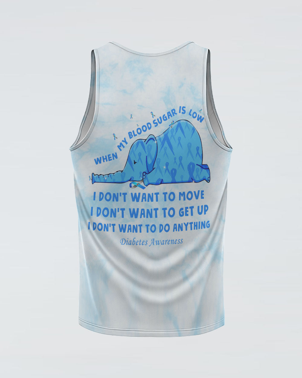 When My Blood Sugar Is Low Elephant Ribbon Women's Diabetes Awareness Tanks
