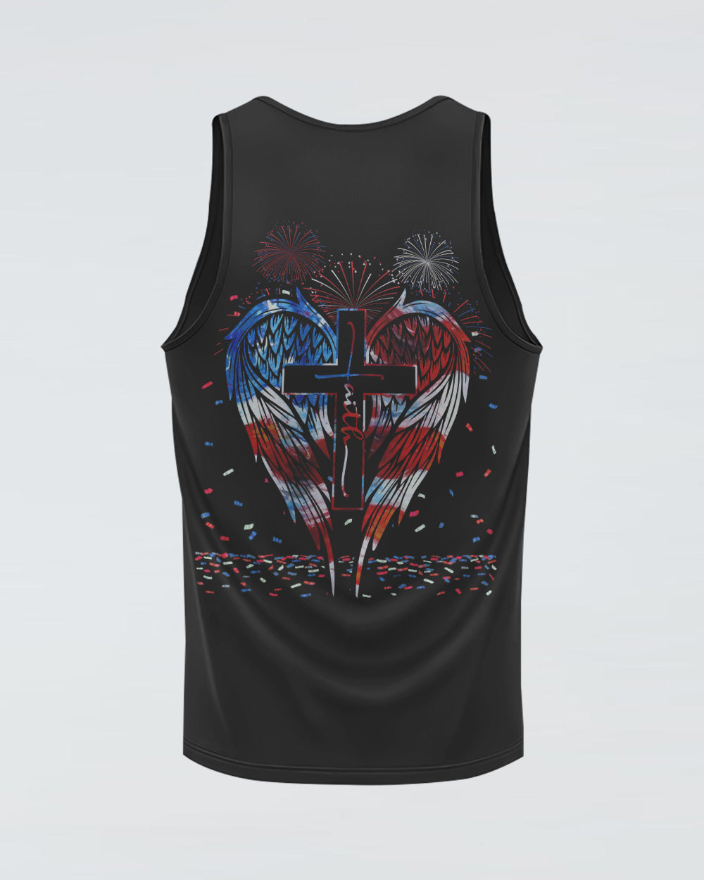 Faith Wings Flag Independence Day Women's Christian Tanks