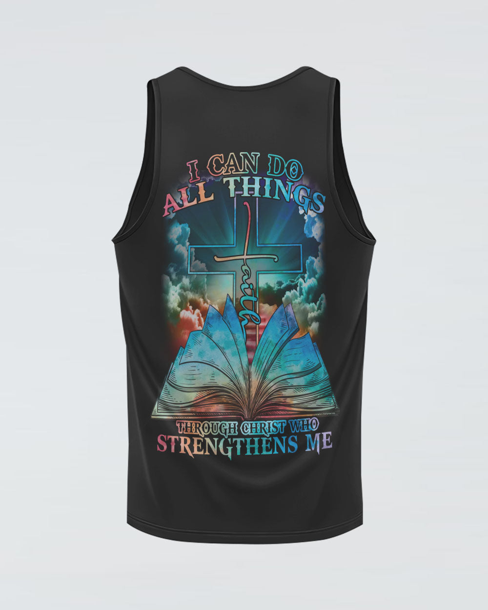 I Can Do All Things Through Christ Bible Cross Light Women's Christian Tanks