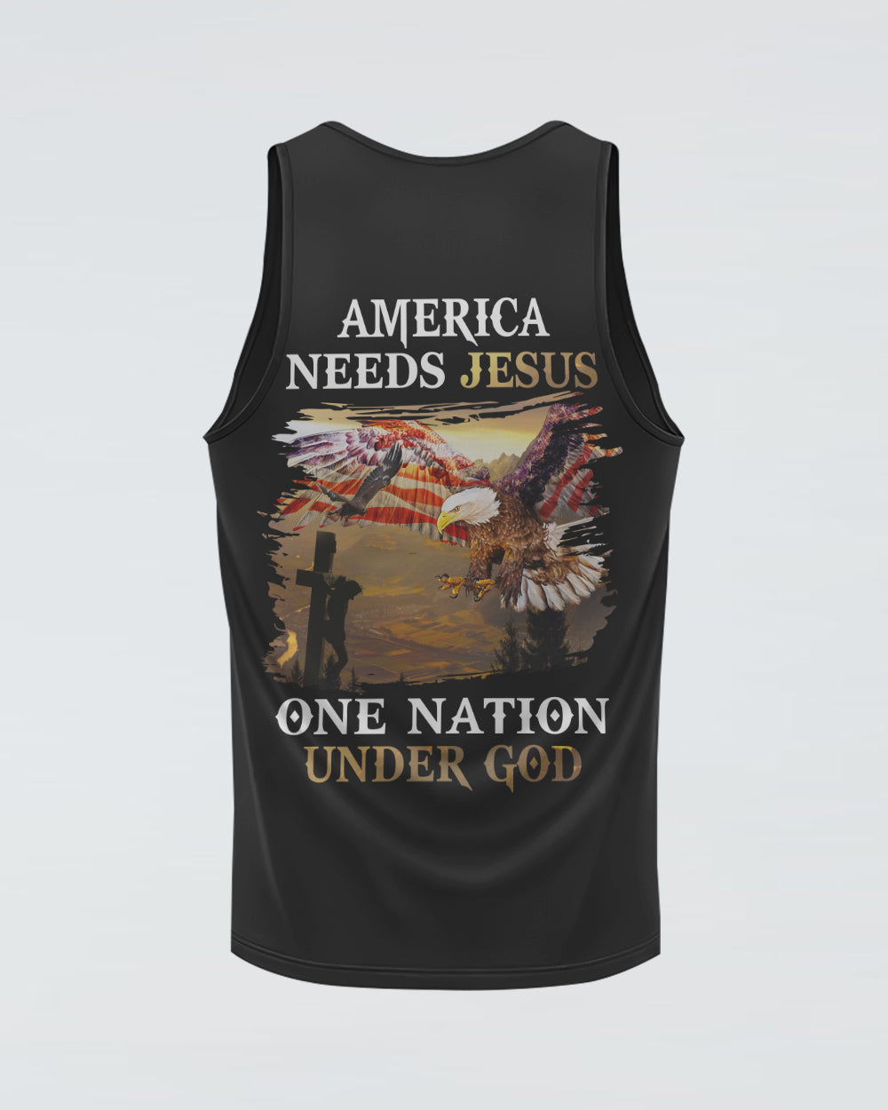 America Needs Jesus One Nation Under God Women's Christian Tanks