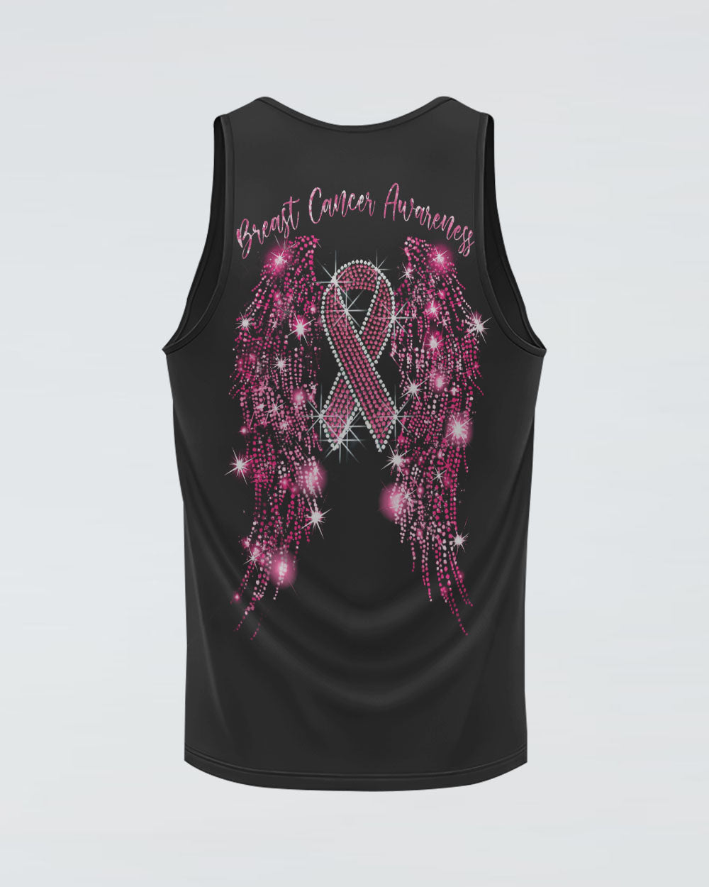 Sparkle Wings Pink Ribbon Women's Breast Cancer Awareness Tanks