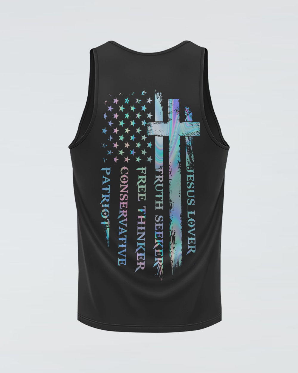 Jesus Lover Trust Seeker Flag Cross Women's Christian Tanks