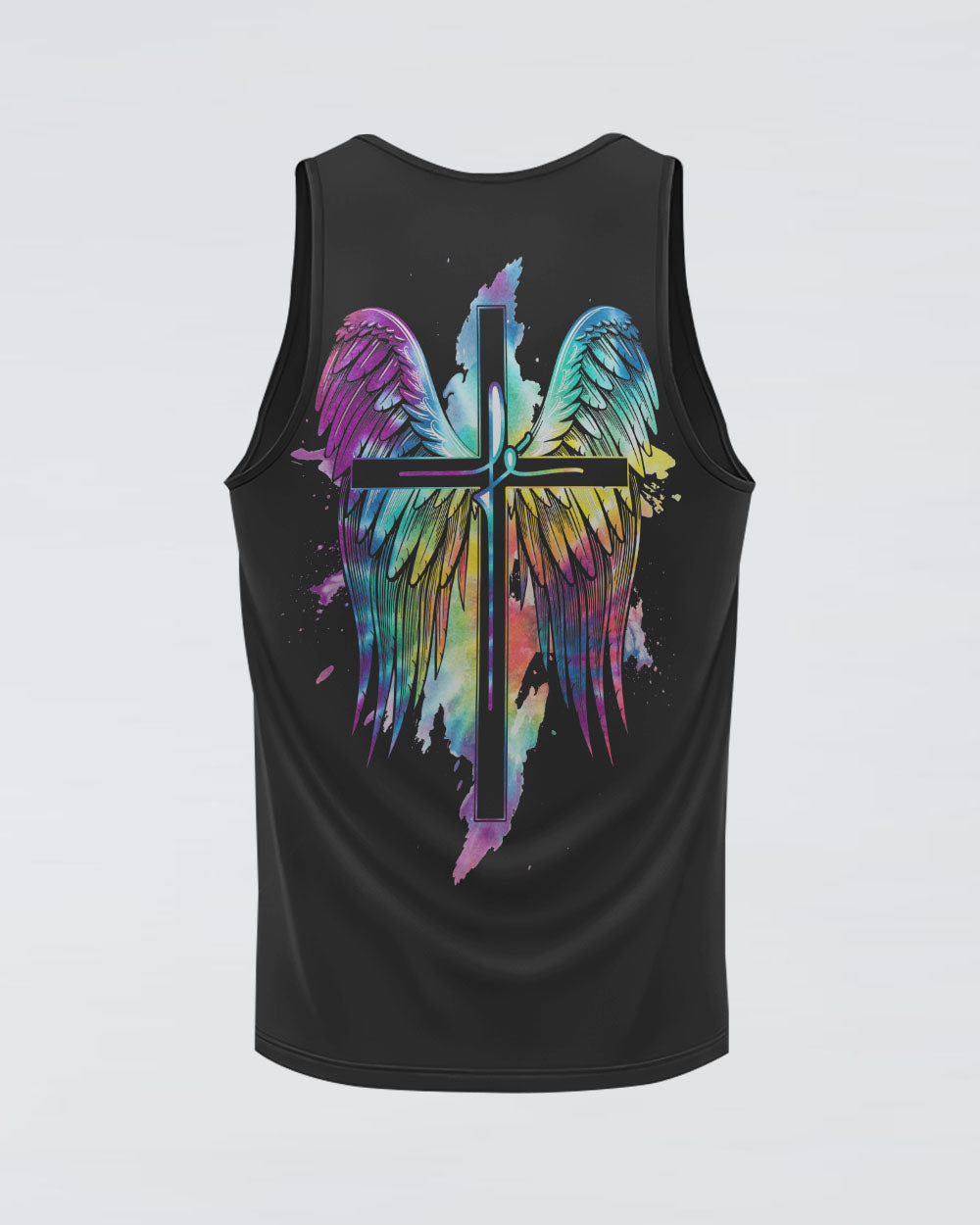 Fe Wings Cross Watercolor Tie Dye Women's Christian Tanks
