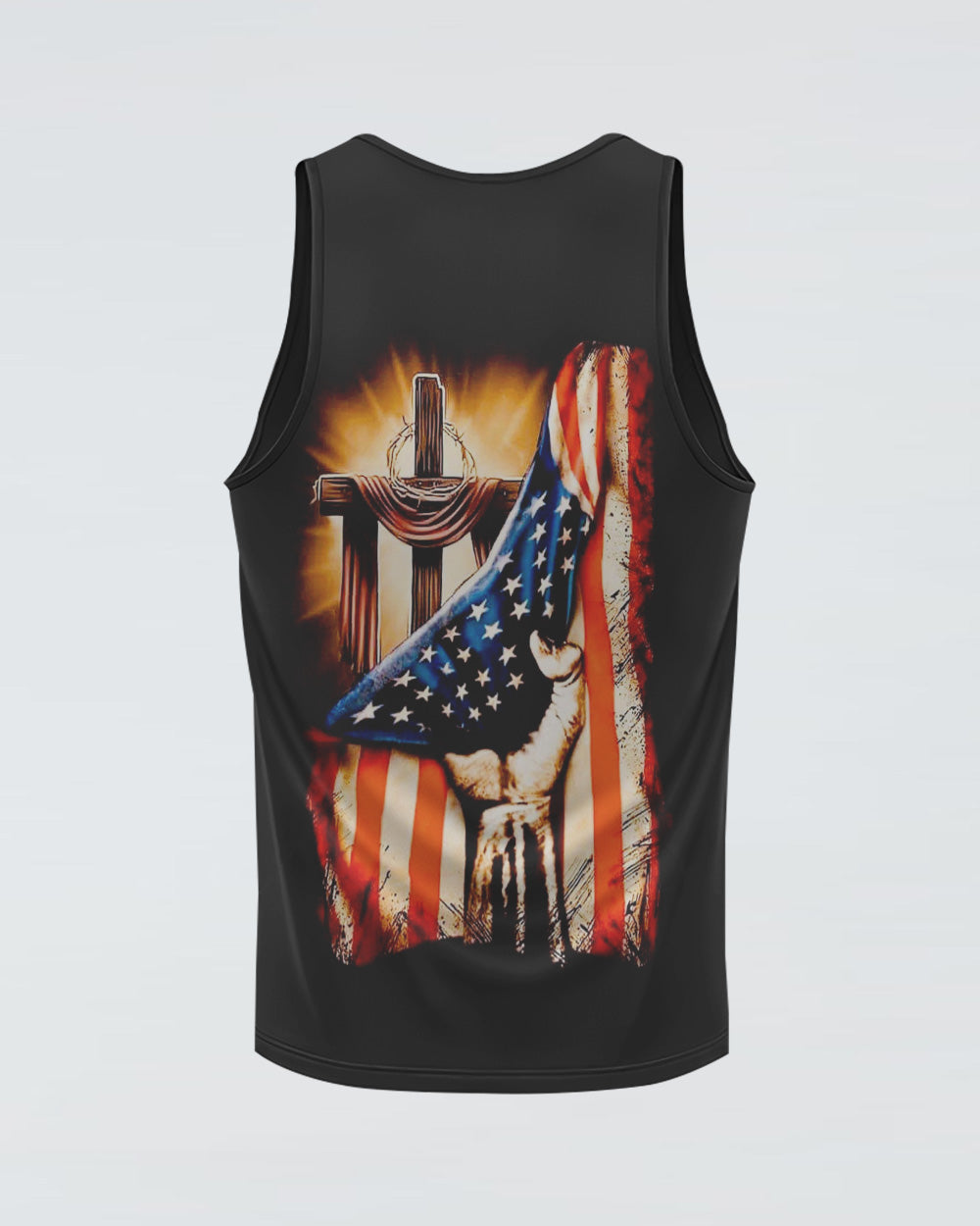 Hand Pull Vintage Cross Light Men's Christian Tanks