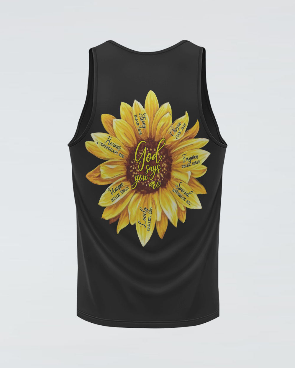 God Says You Are Sunflower Women's Christian Tanks