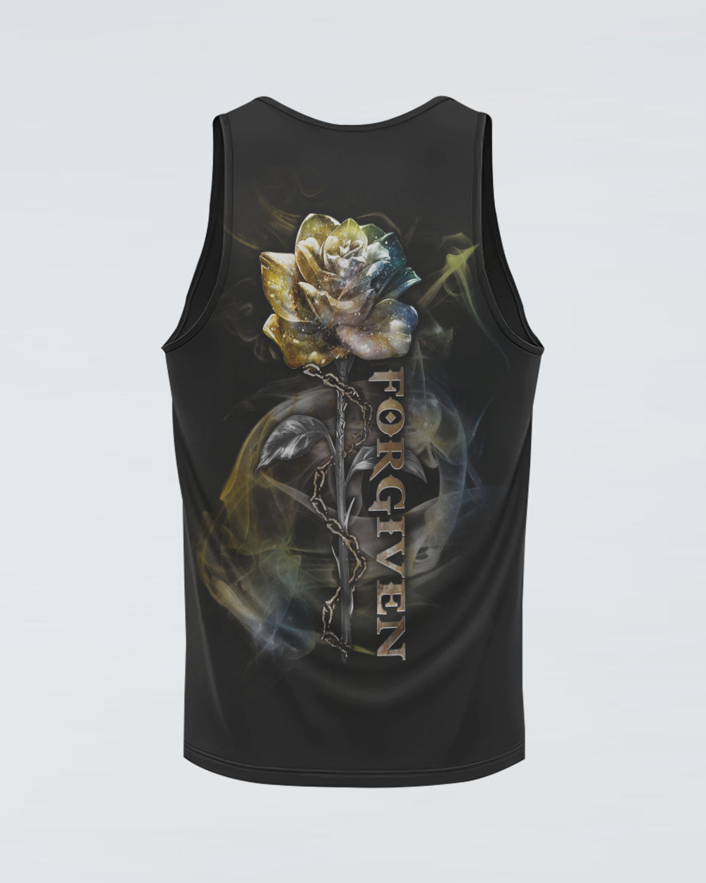Jesus Rose Forgiven Smoke Women's Christian Tanks