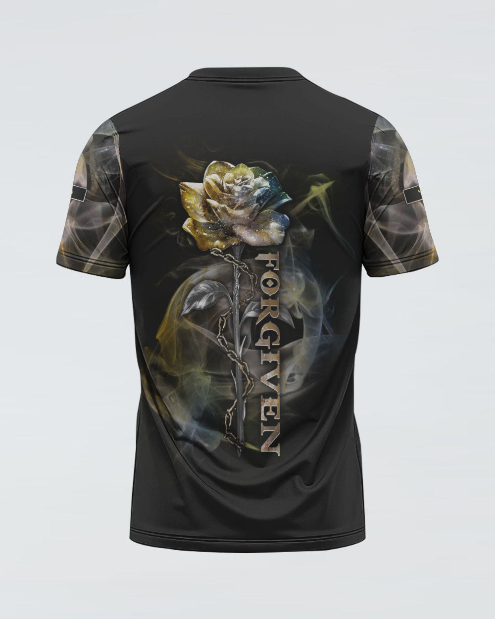 Jesus Rose Forgiven Smoke Women's Christian Tshirt