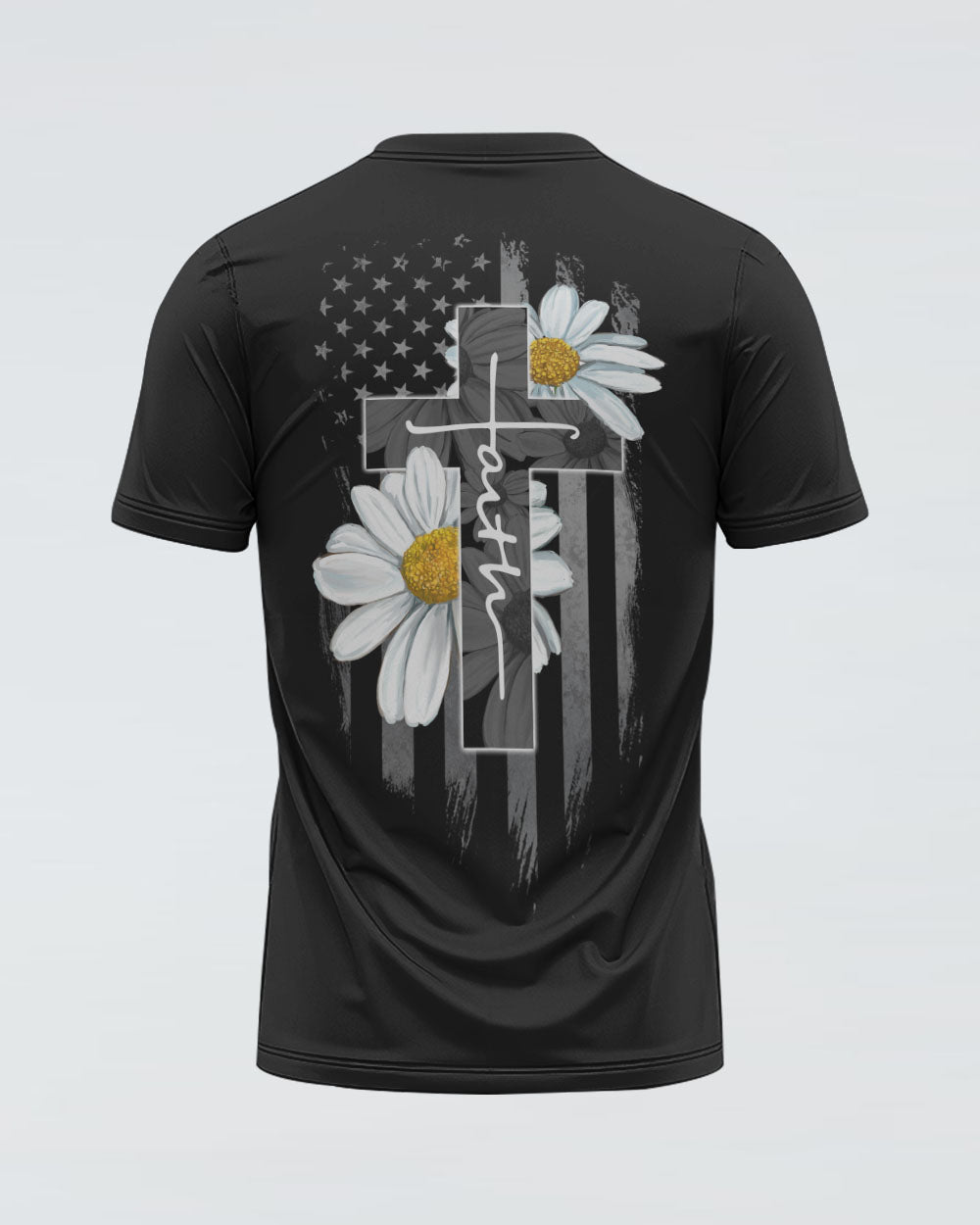 Cross Daisy Choose Kind Flag Women's Christian Tshirt