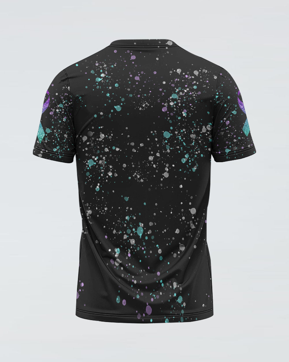 I Wear Teal And Purple Infinity Heart Bleached Women's Suicide Prevention Awareness Tshirt
