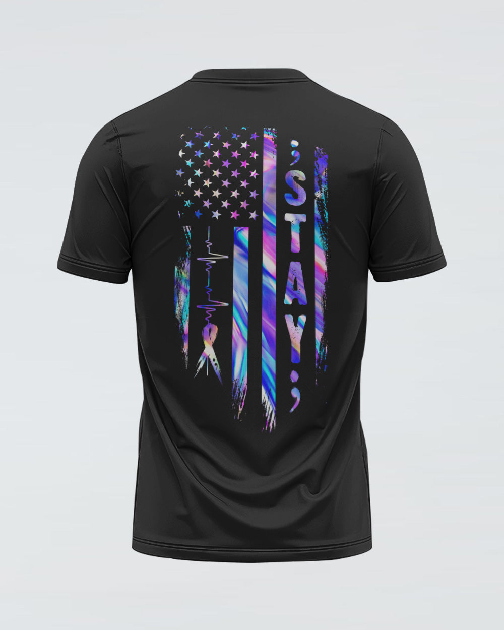 Stay Flag Women's Suicide Prevention Awareness Tshirt