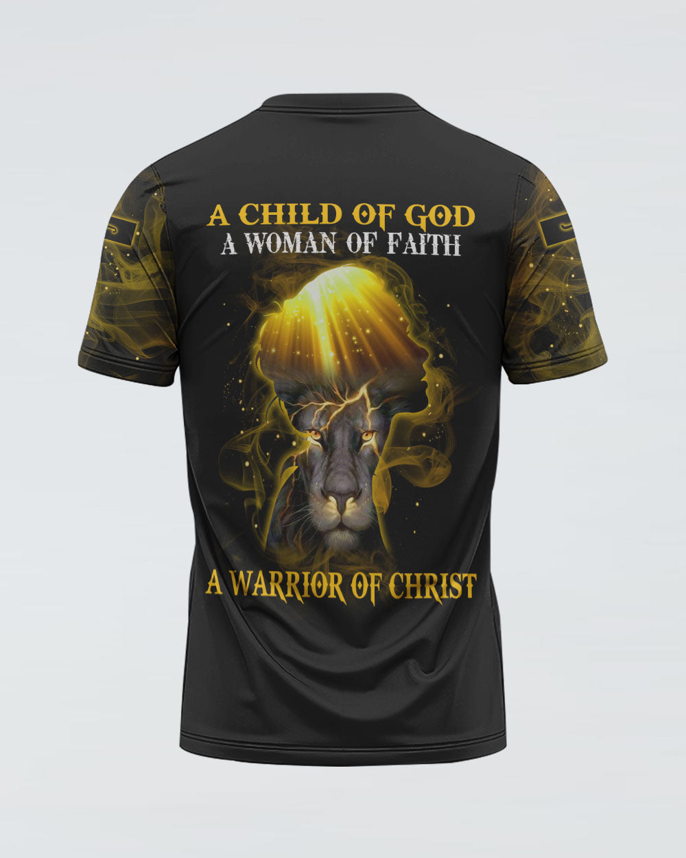 A Child Of God A Woman Of Faith Lion Girl Women's Christian Tshirt