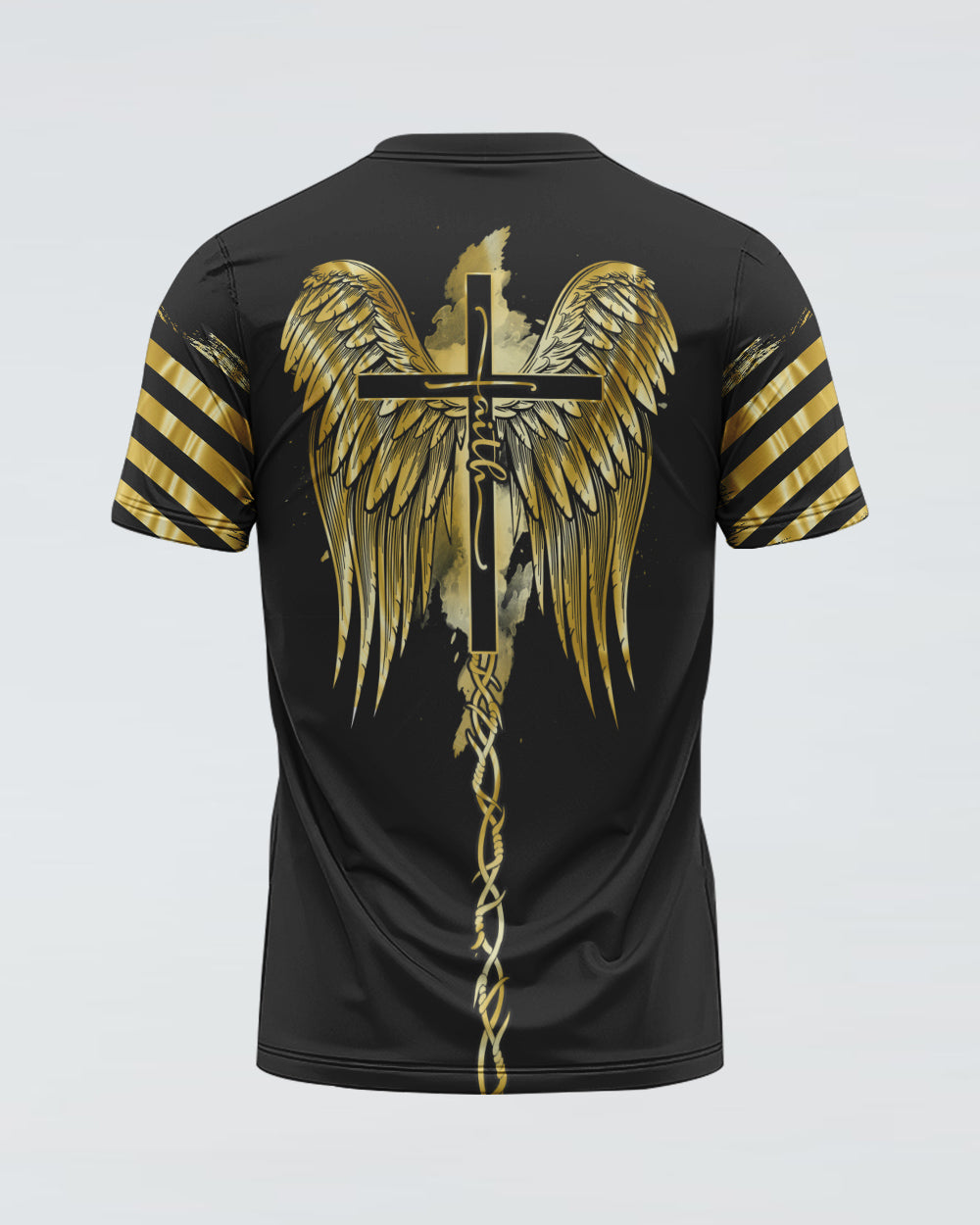 Faith Wings Jesus Gold Women's Christian Tshirt