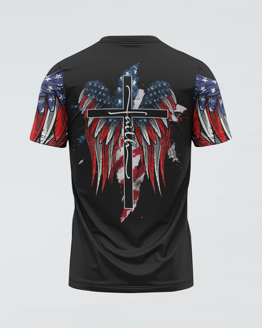 Faith American Flag Wings Women's Christian Tshirt