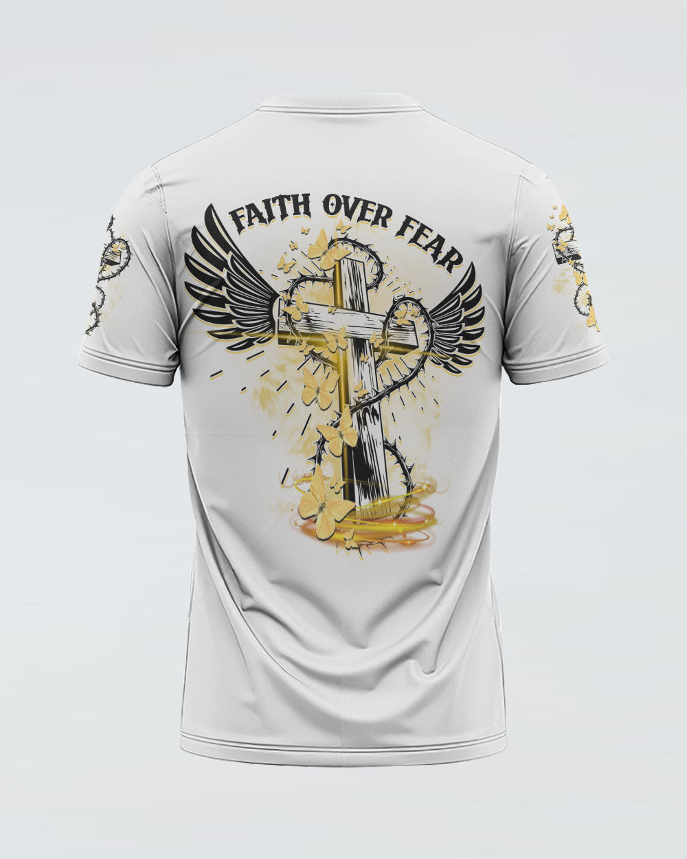 Faith Over Fear Cross Women's Christian Tshirt