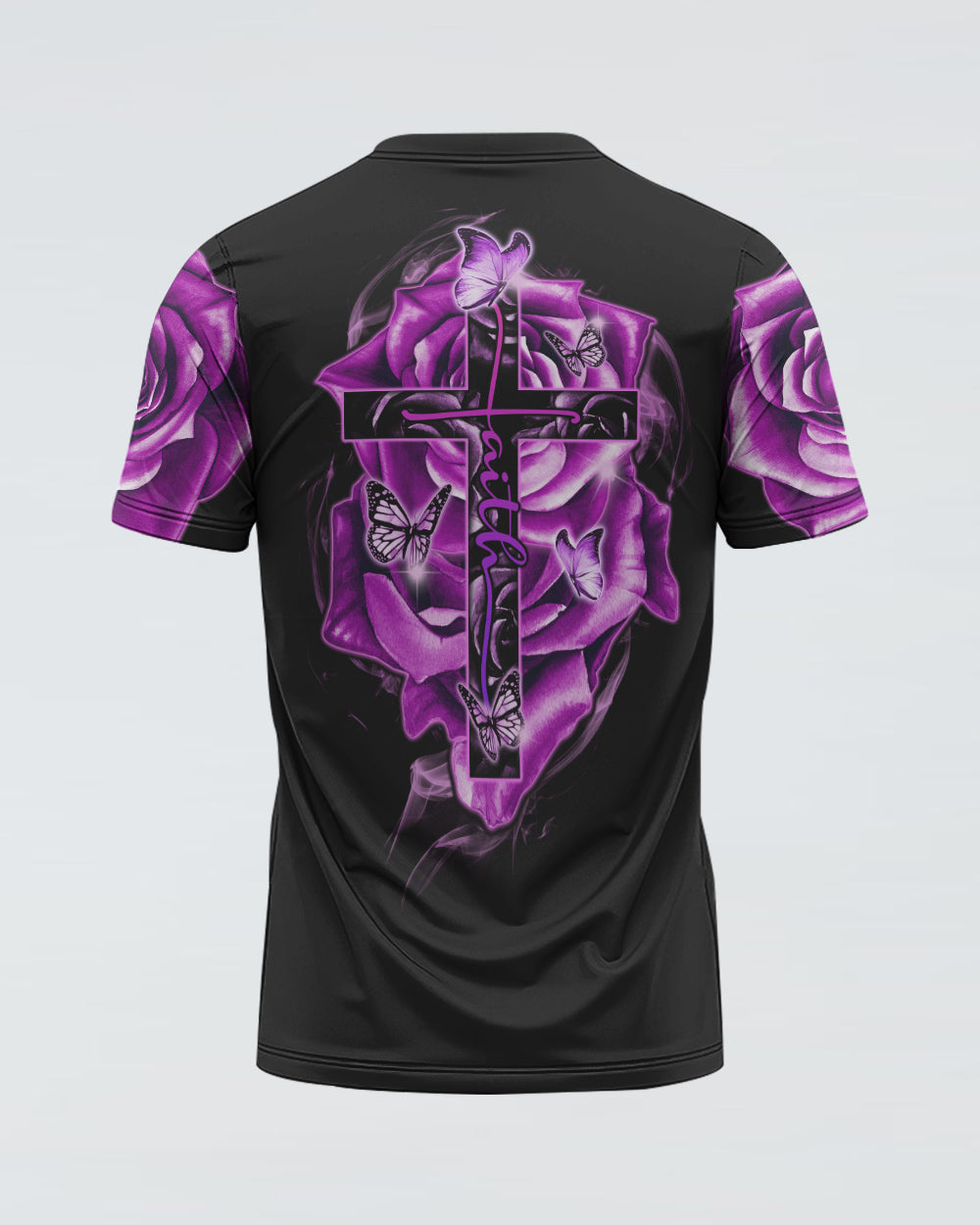 Faith Purple Rose Women's Christian Tshirt